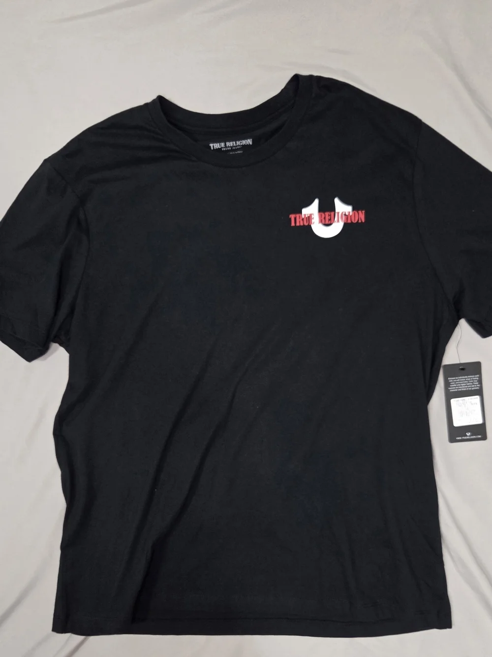NWT True Religion World Tour Track Tee Black XL Buddha